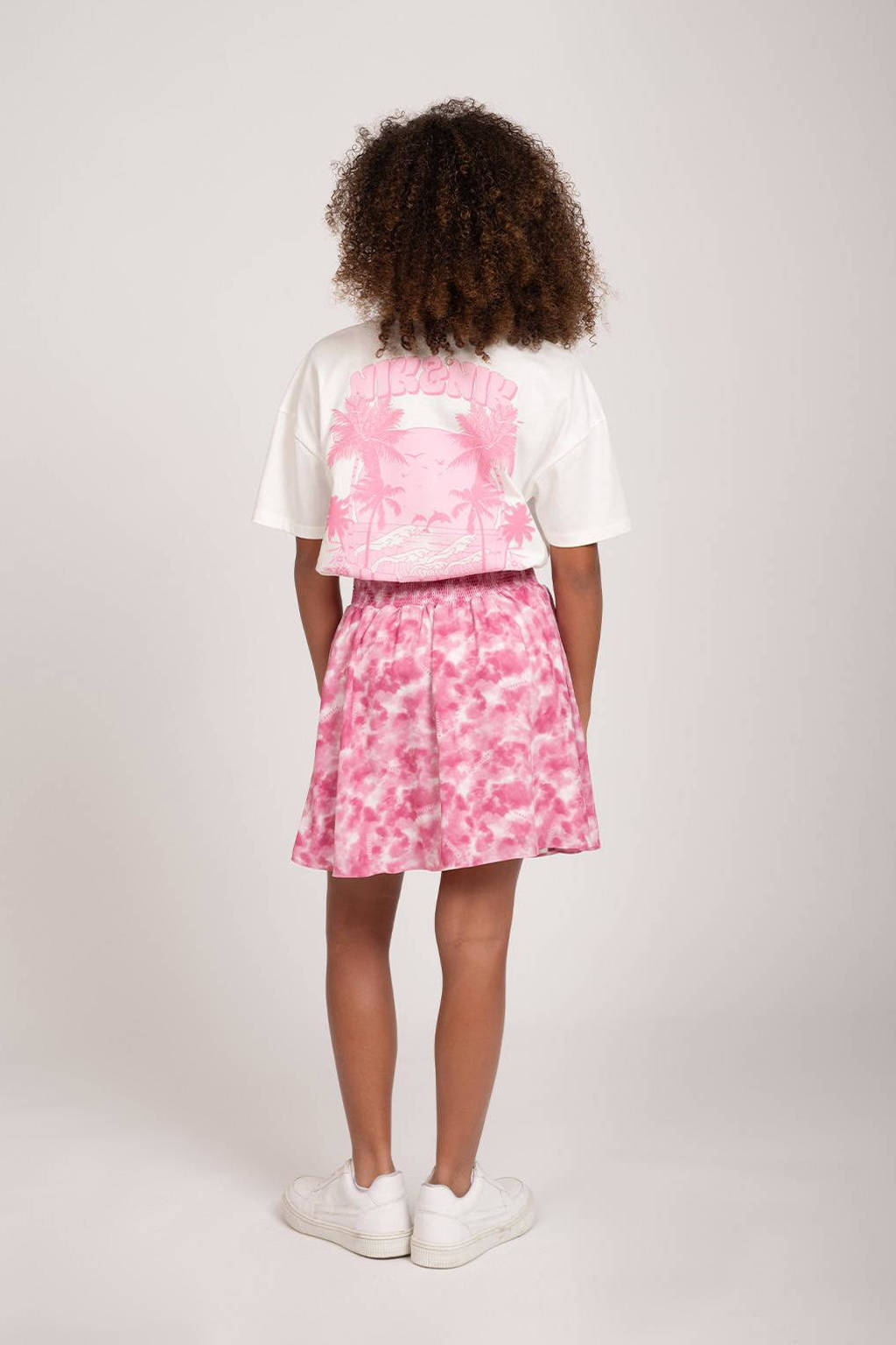 NIK&NIK T-shirt Dolphin met backprint offwhite/zoetroze
