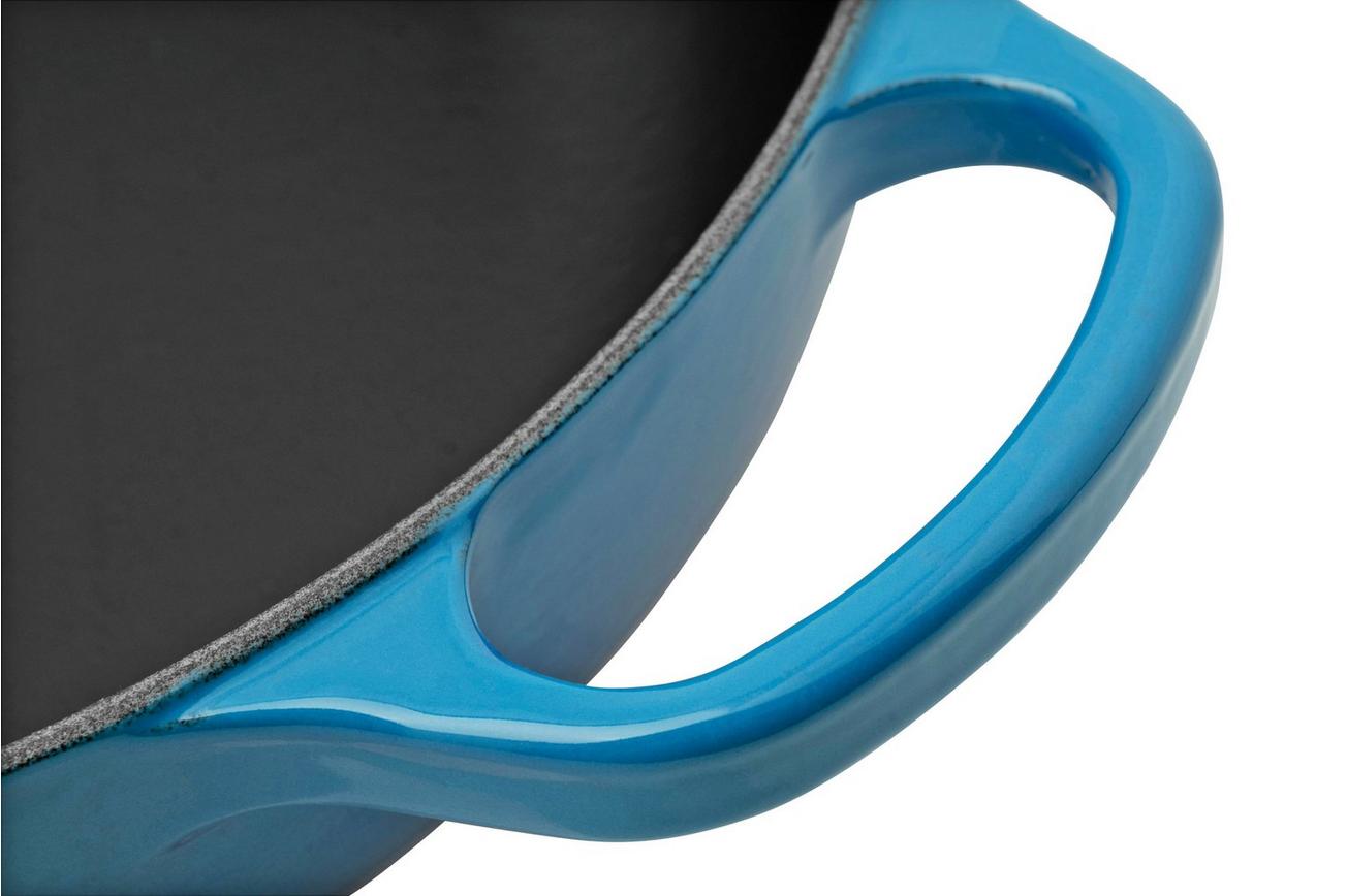 Le Creuset sauteerpan/sauteuse, gietijzer, azuurblauw, 28 cm, 3,6 liter