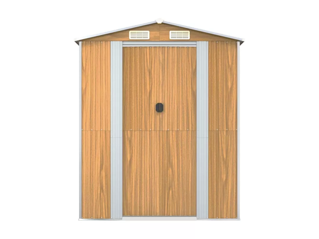 Abri de jardin Marron clair 192x191x223 Acier galvanisé