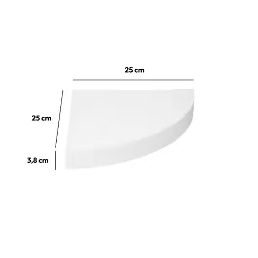 Etagère d'angle en bois (25 cm) Blanc