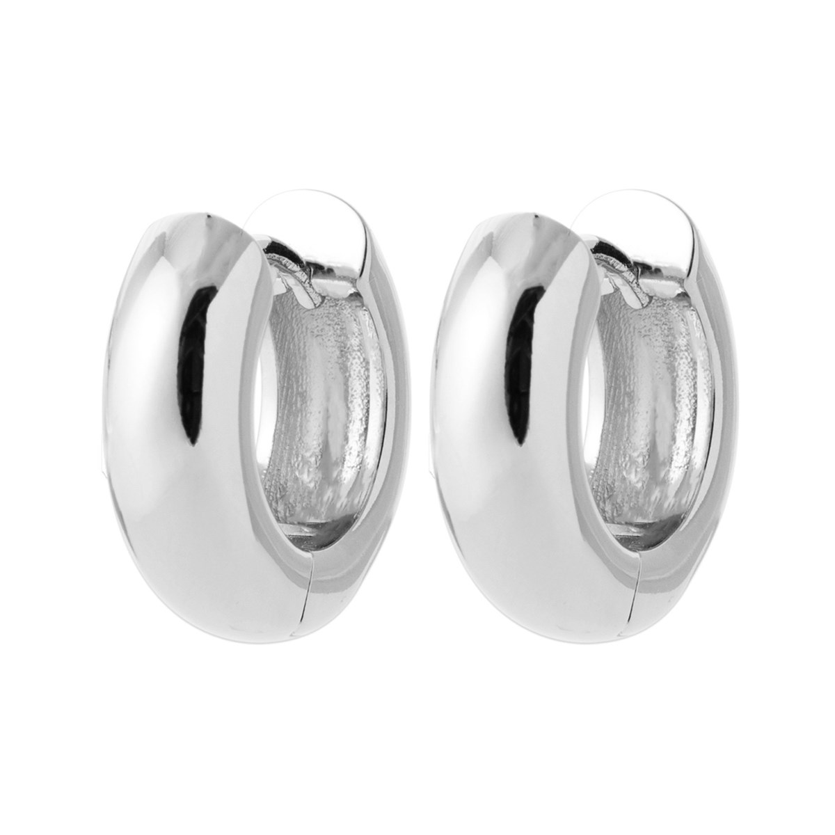 Créoles Brillaxis argent rhodié 10mm