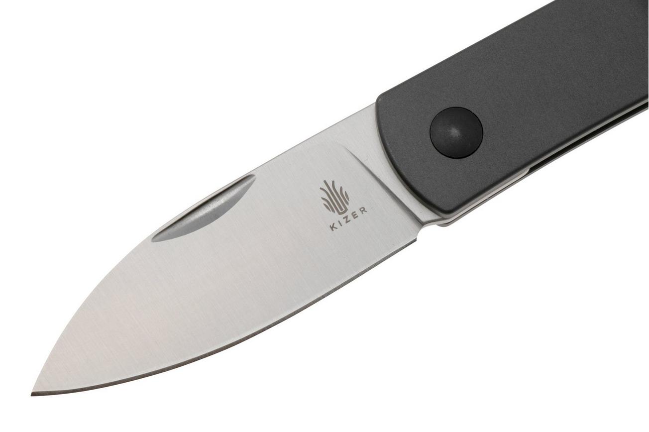 Kizer Vanguard Yorkie V3525A2 Slipjoint, Satin Nitro V, Gray Aluminium, zakmes, Ray Laconico design