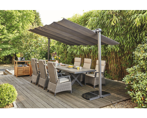 Grote zonnescherm Siena Garden Enna 350 x 250 cm antraciet