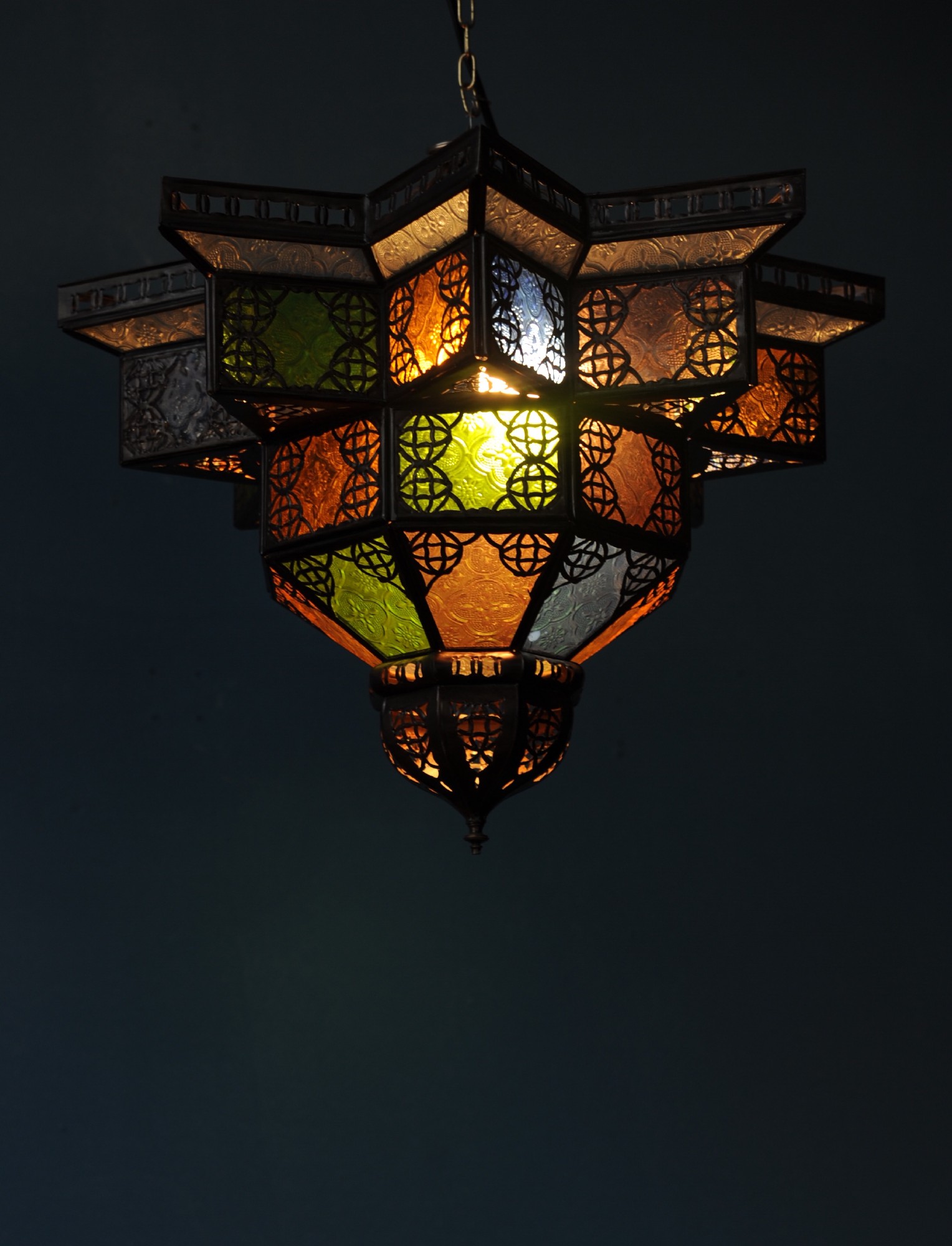 Laterne 'Nejma', multicolor, Ø 42 cm, H 30 cm von fischer's lagerhaus