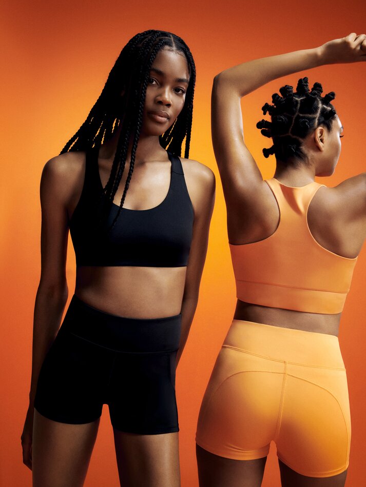 Shorts esportivos - Tamanho Médio Laranja