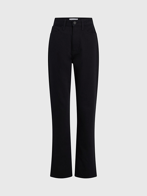 Calça jeans reta de cintura alta