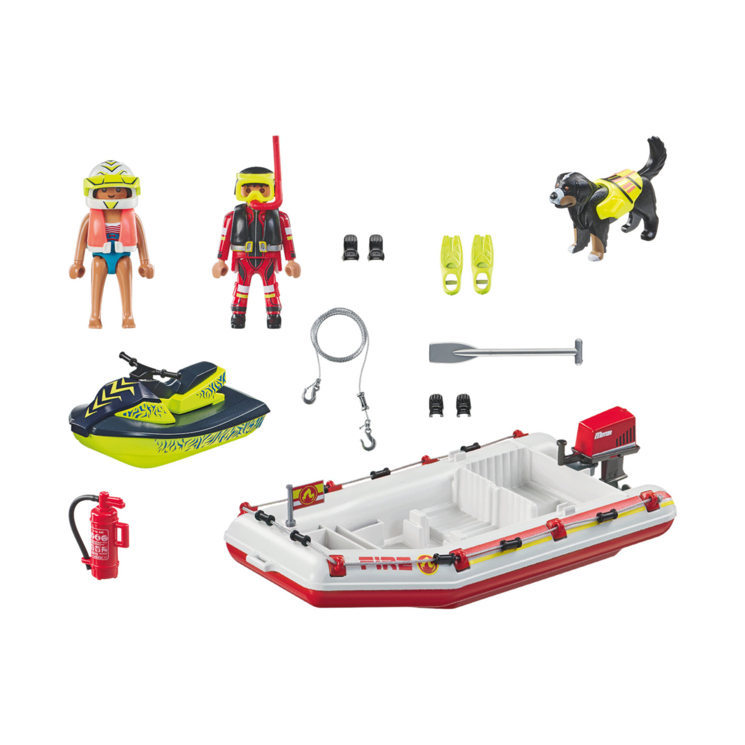 Playmobil Feuerwehrboot mit Aqua Scooter