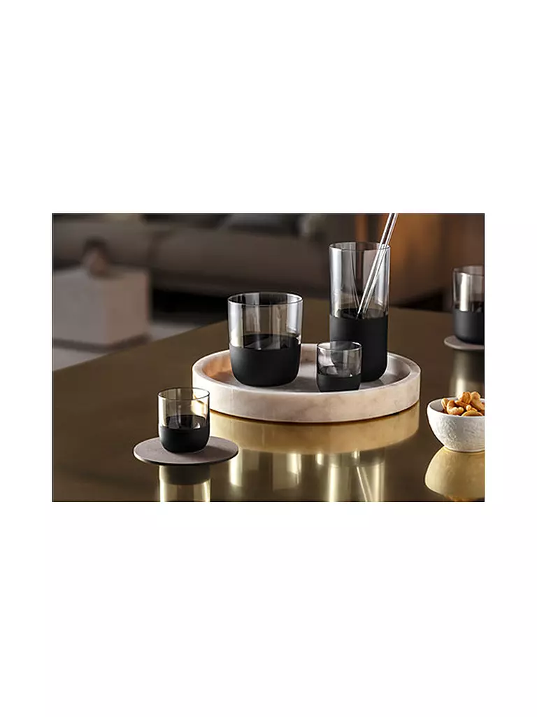 VILLEROY & BOCH Longdrinkglas Set 4er MANUFACTURE ROCK 300ml schwarz