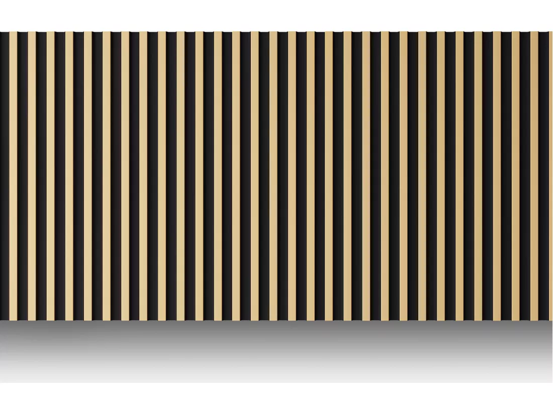 Panneau mural 3D - Pack de 2,83 m² - Noir et doré - Lot de 8 pièces - CLINTON