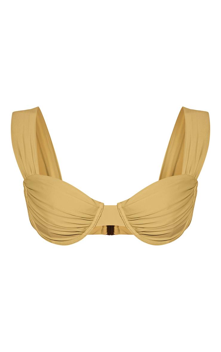 Vert Olive Haut De Bikini À Armatures
