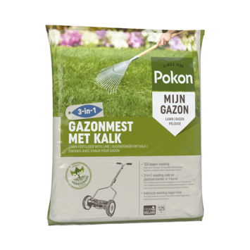 Pokon gazonmest met kalk 8,4 kg voor 125 m²