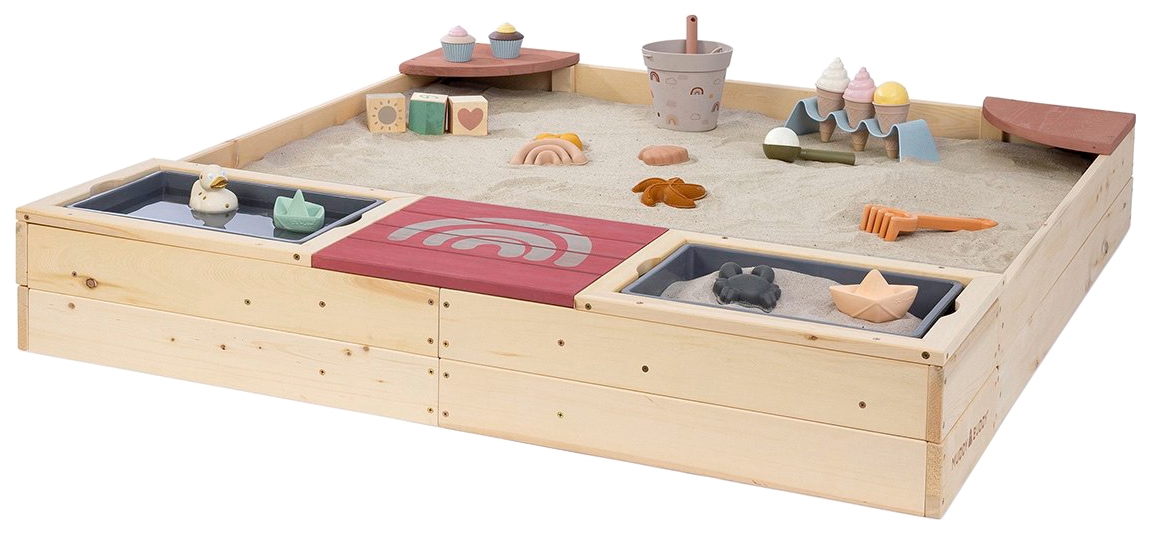 MUDDY BUDDY® Sandkasten »Beach Rebel« natur - puderrosa; FSC® - schützt Wald