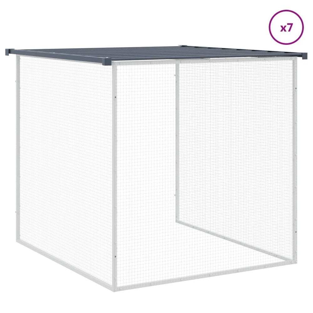 Poulailler avec toit anthracite 803x98x90 cm acier galvanisé