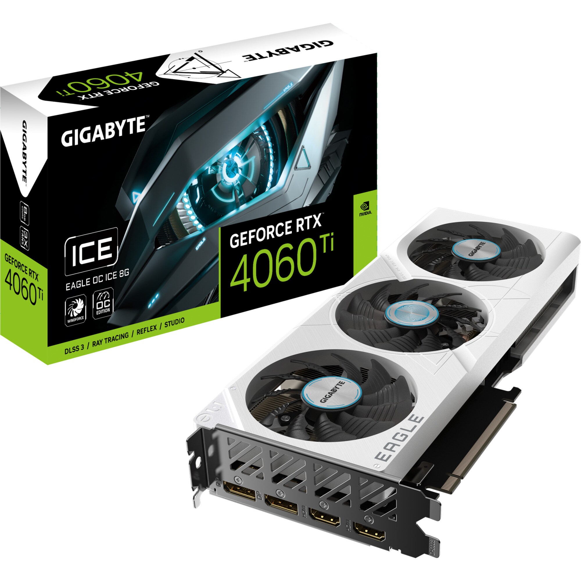 GIGABYTE Grafikkarte GeForce RTX 4060 Ti EAGLE OC ICE 8G
