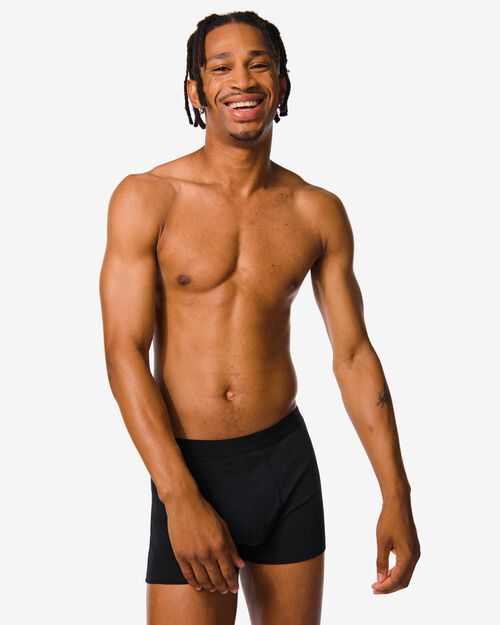 3 boxers homme modèle court noir