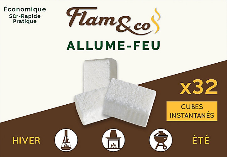 Cube allume-feu Flam & Co - 32 pièces