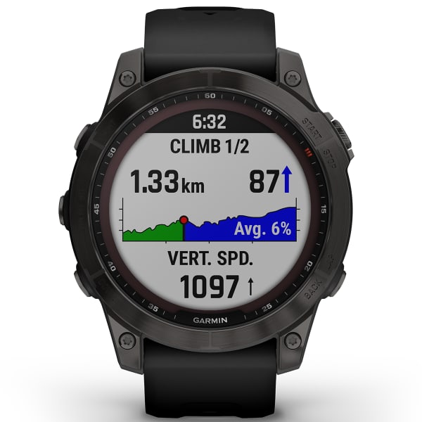 Montre cardio GPS GARMIN FENIX 7 SAPPHIRE SOLAR CARBON CARBON GREY