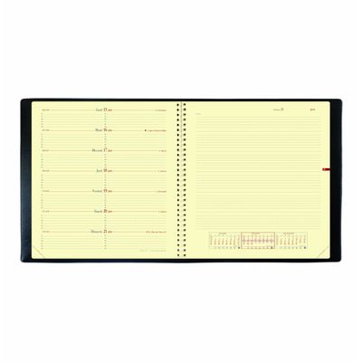 Agenda à spirale Soho Note 16S - 1 semaine sur 2 pages - 16 x 16 cm - noir - Quo Vadis