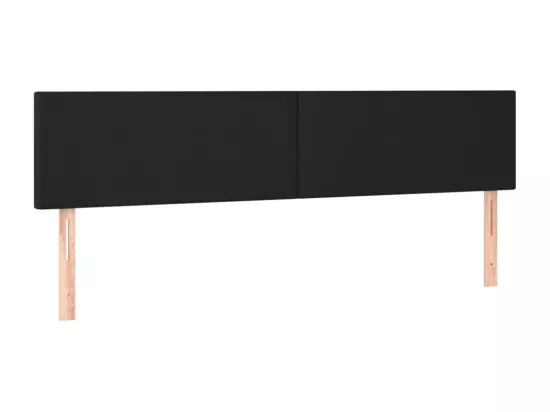 Tête de lit à LED Noir 180x5x78/88 cm Similicuir