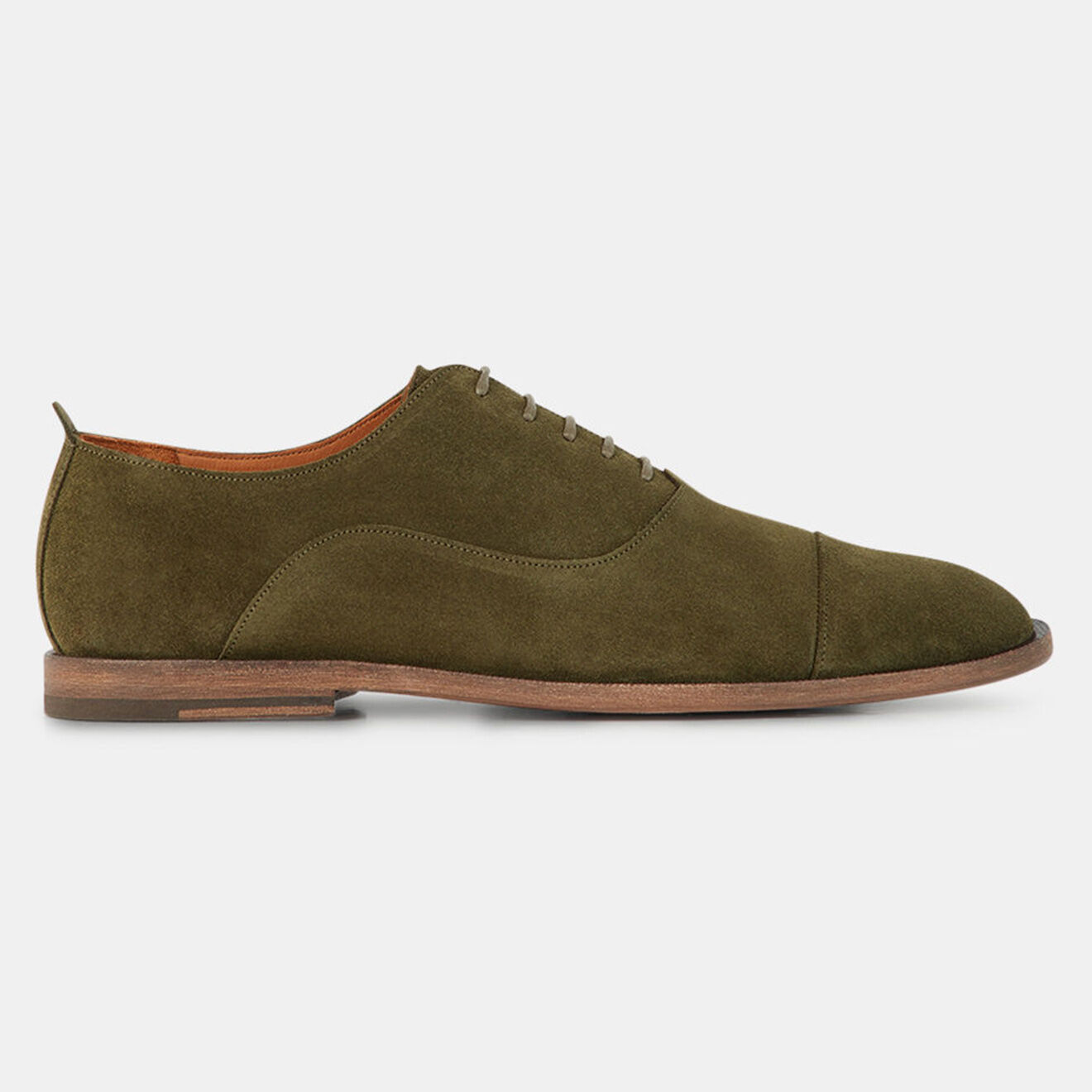 Anthology Richelieus en Velours de Cuir Perry vert marron
