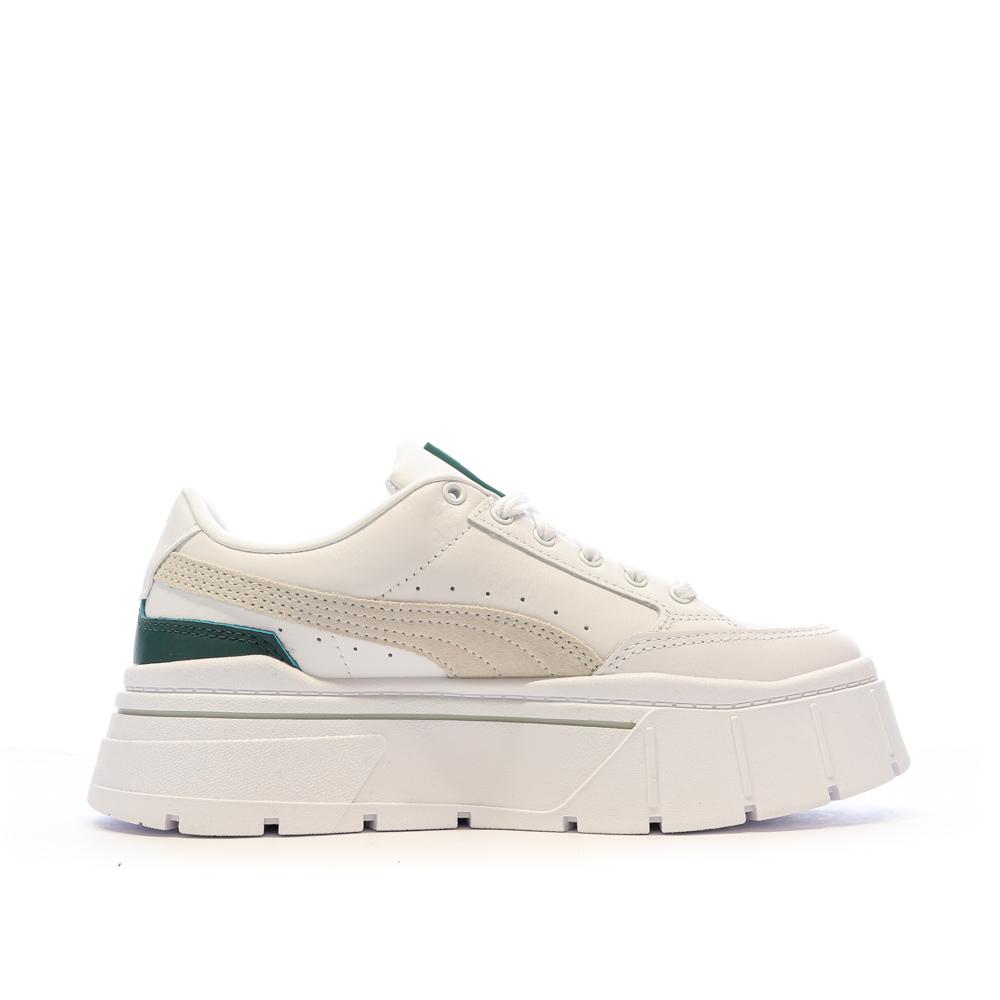 Puma Baskets Blanches/Vert Femme Puma Mayze Stack