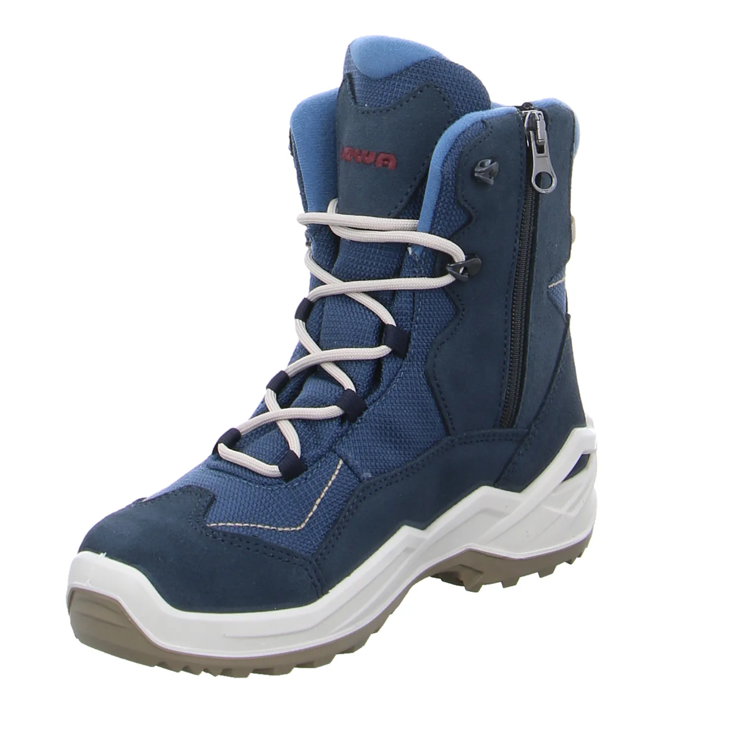 LOWA Jungen- Snowboot Membran Blau Textil  Winter-Sneaker high