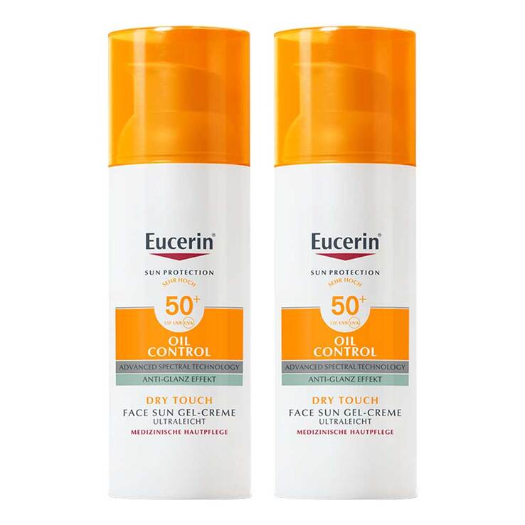 Eucerin Sun Gel-Creme Oil Control LSF 50+, 2x50 ml