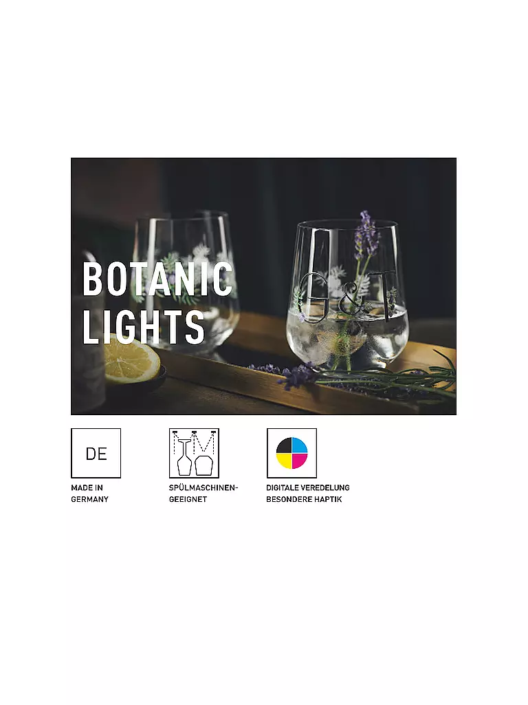 RITZENHOFF Gin Glas 2-er Set BOTANIC LIGHTS #9 #10 Olaf Hajek 2024 bunt