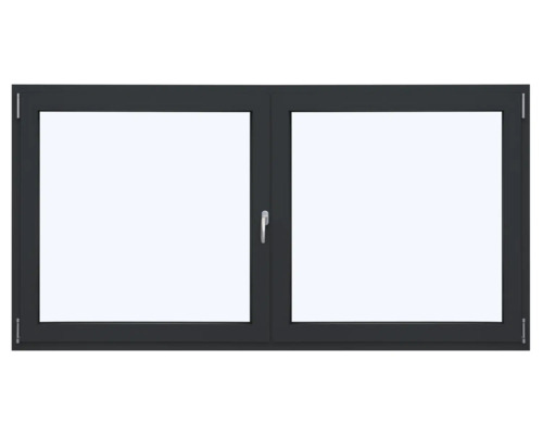 ARON Ternum aluminium raam RAL 7016 antracietgrijs, 2-vleugelig (kiep-draai) met beweegbare tussenstijl, 1000x900 mm, DIN links