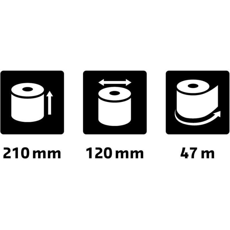 Bobines Caisses Exacompta 52123E - l 210 mm x L 47 m, Ø 120 mm - 3 pli(s) - paquet de 6