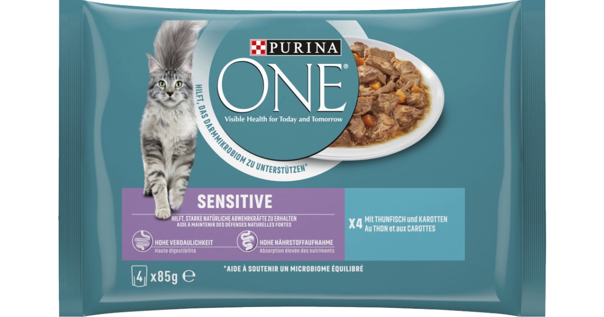 PURINA One Sensitive Thunfisch Karotte 4x 85g
