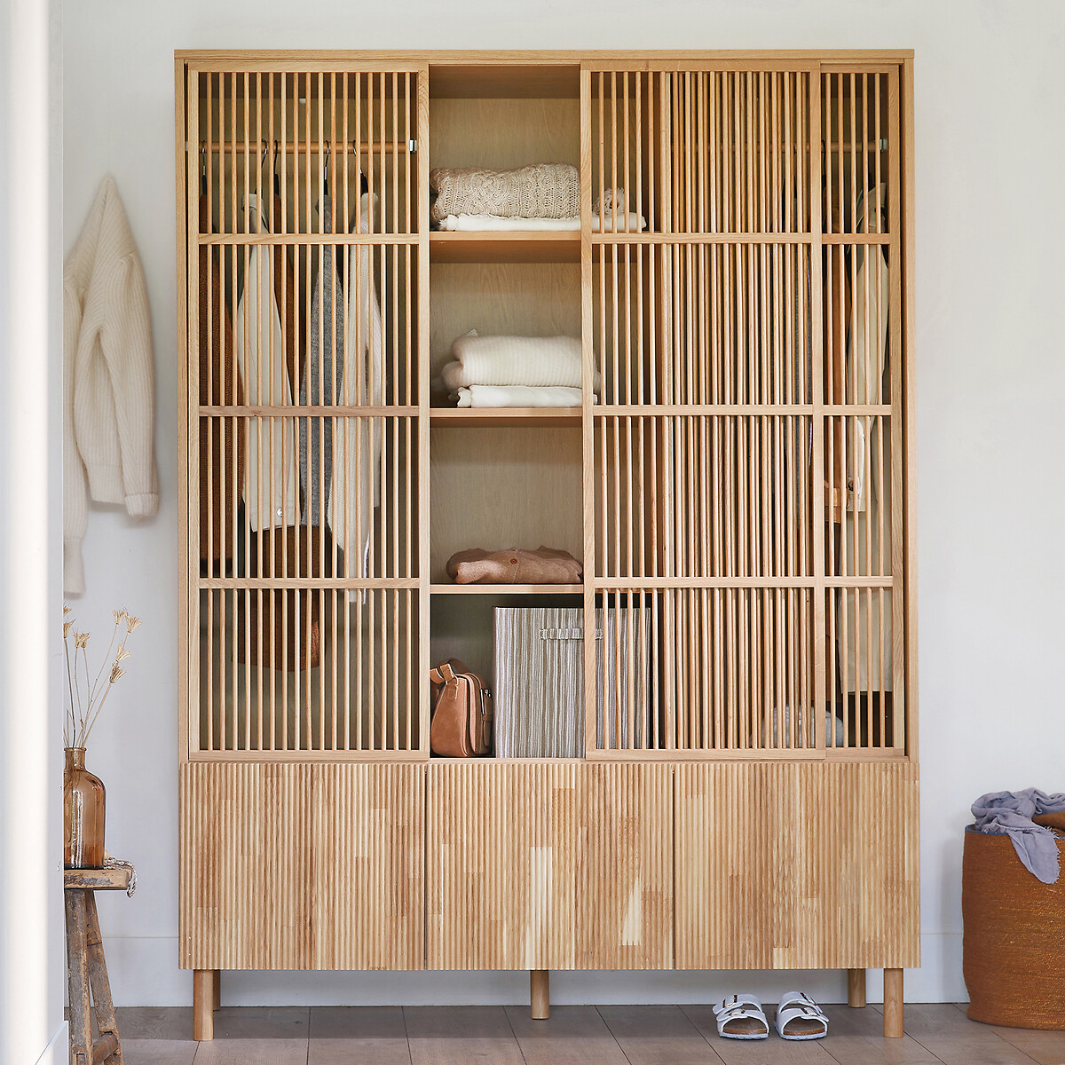 LA REDOUTE INTERIEURS<br>Armário de carvalho, 6 portas, Bilbao