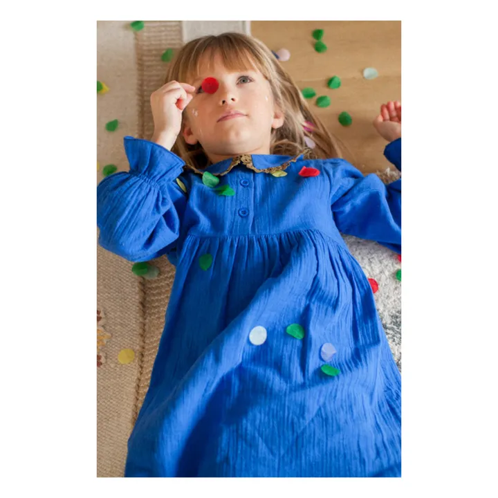 Marlot Paris Robe Gaze de Coton Louve | Bleu