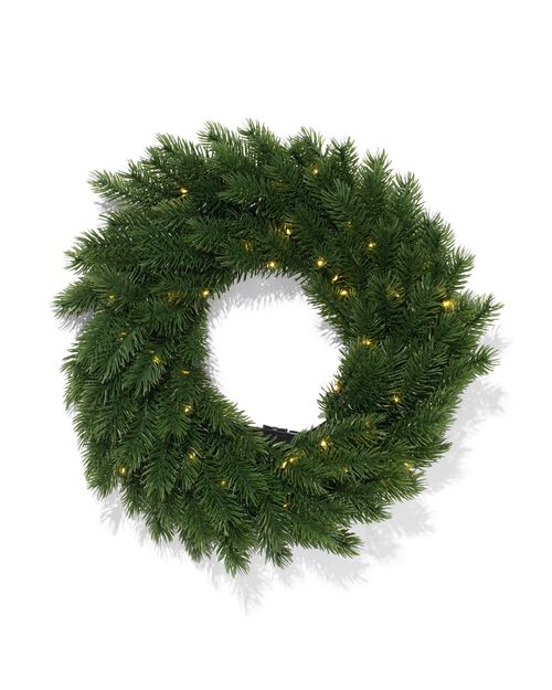 Couronne de Noël avec lumières