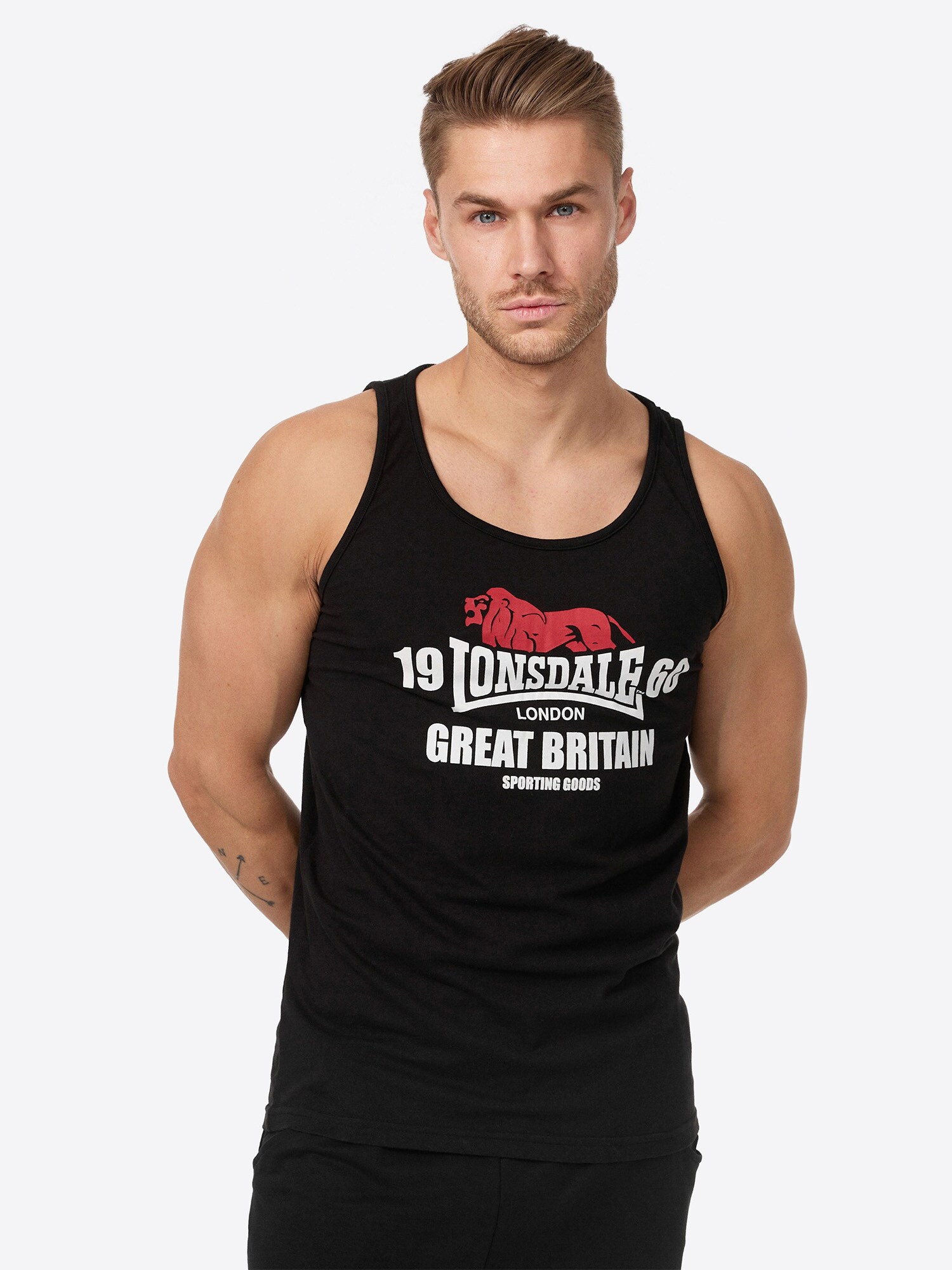Lonsdale Herren Singlet schmale Passform Doppelpack BIGGIN