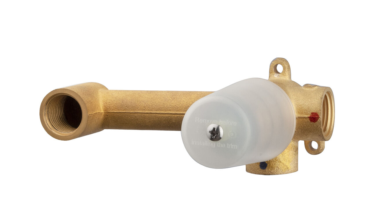 Mueller Slim inbouw wastafelkraan met Coldstart geborsteld messing PVD