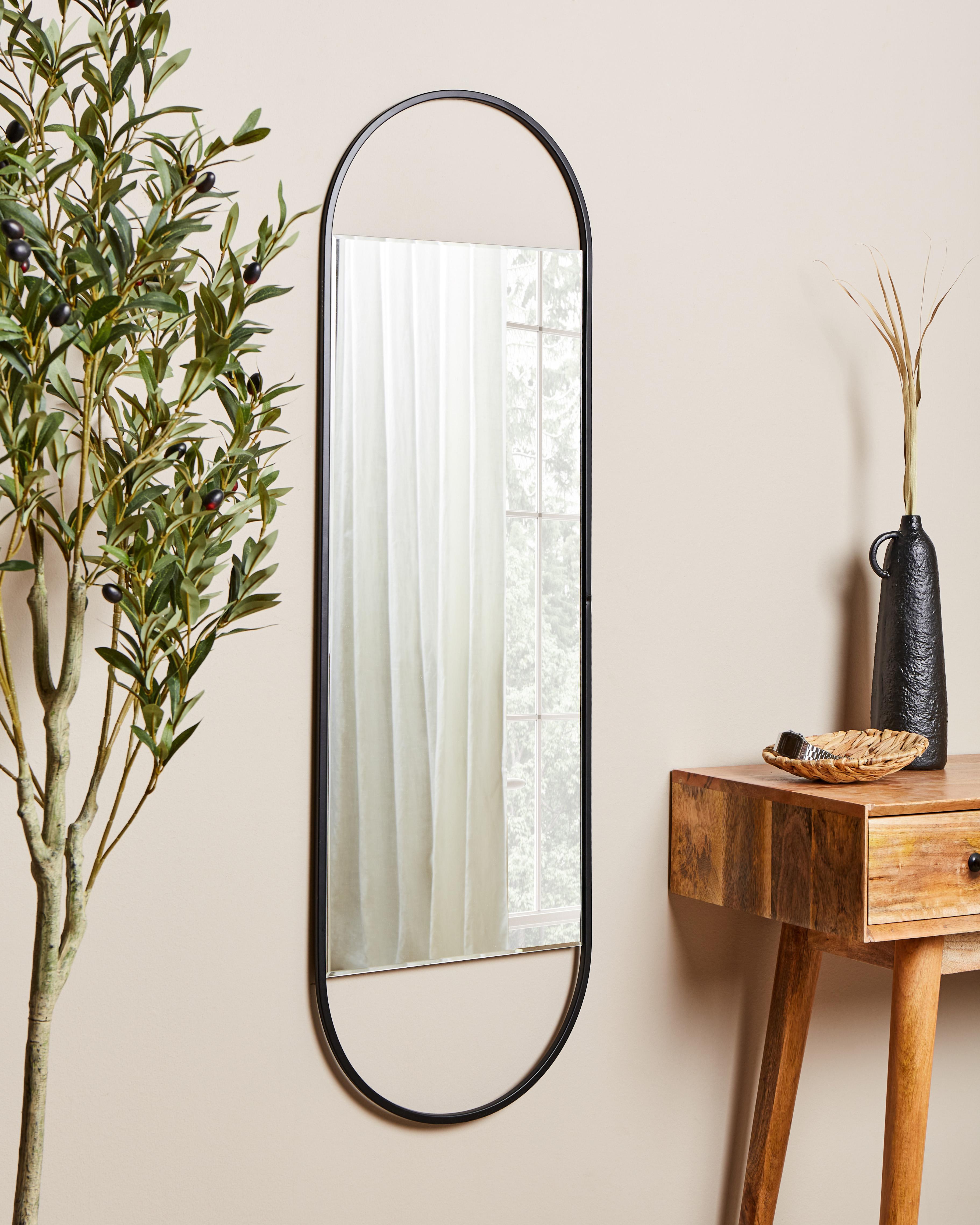 Wandspiegel VALLERY 40 cm 120 cm Metaal Zwart