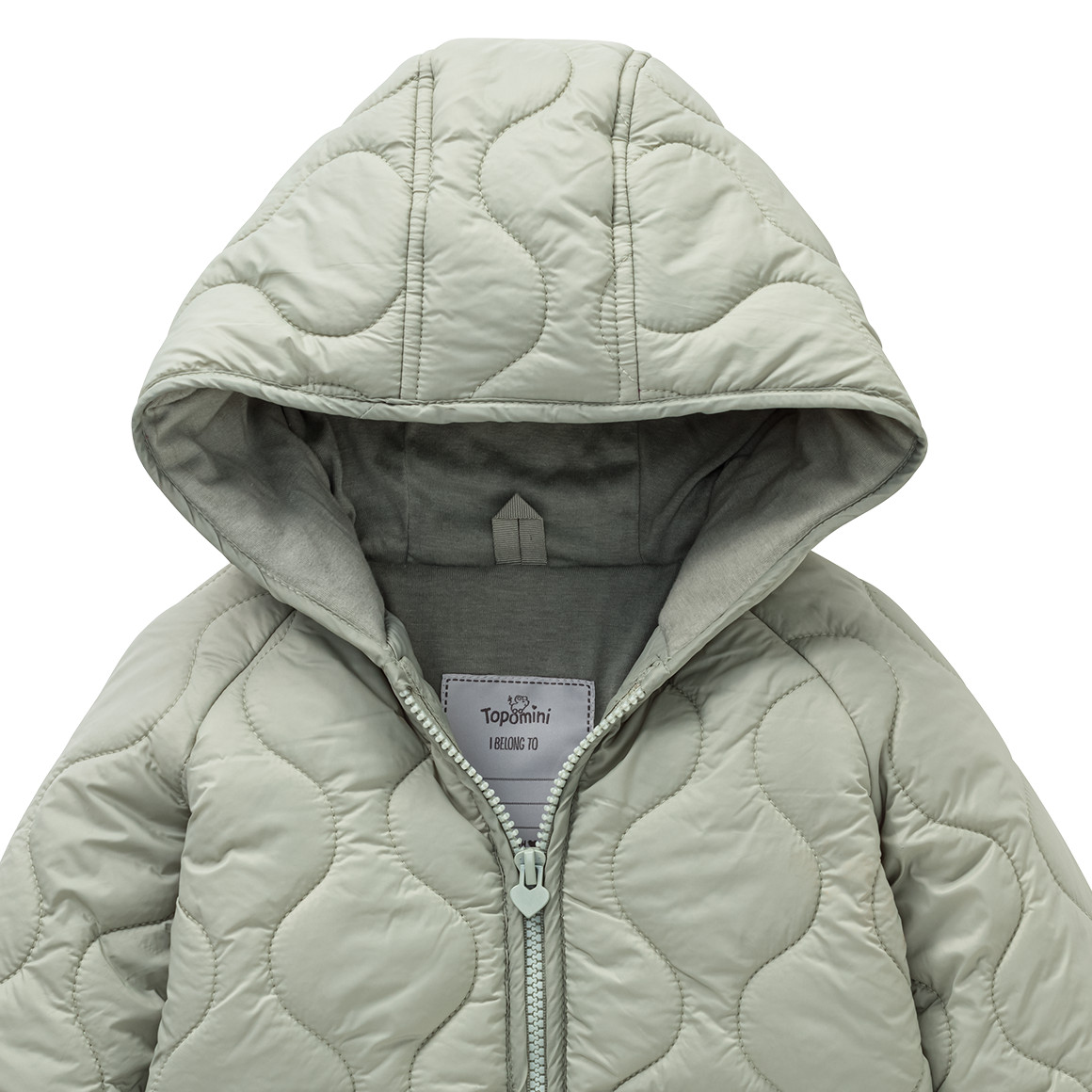 Topomini Baby Steppjacke mit Kapuze salbei