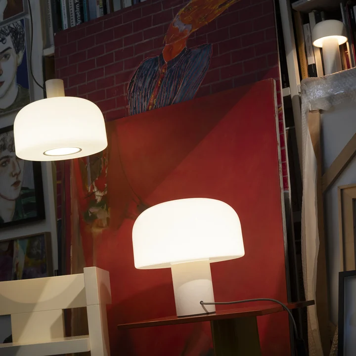 Flos - Bellhop S1 Glass Pendelleuchte, bright aluminium