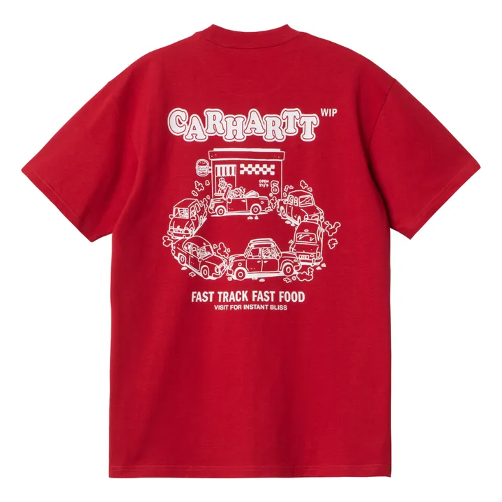 Carhartt WIP T-shirt Fast Food Coton Bio | Rouge