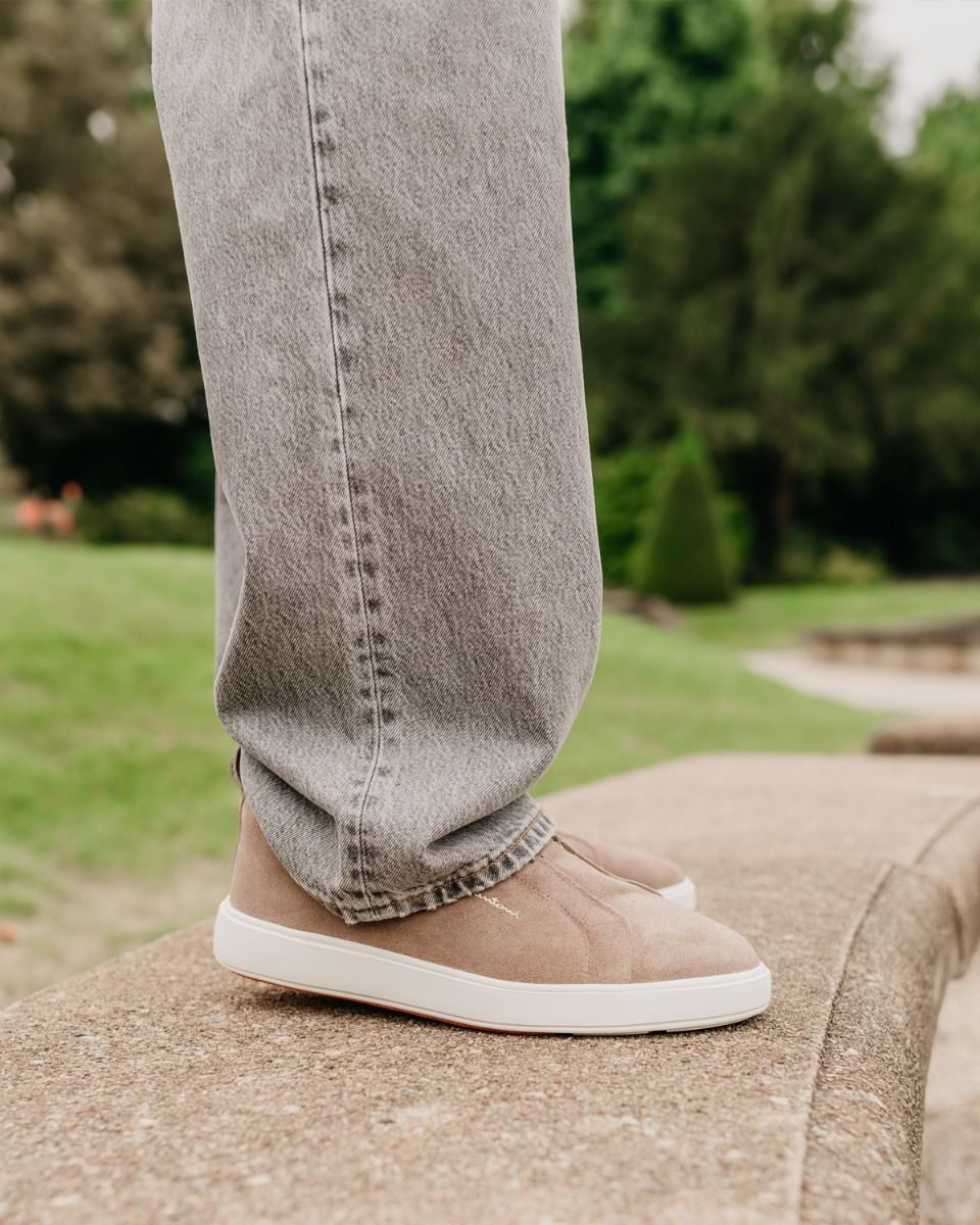 Santoni 21879 Taupe Herensneakers