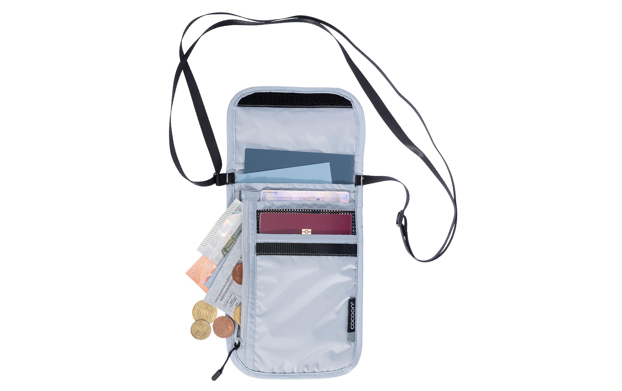 Travel Neck Wallet HellgrauLeichter Brustbeutel