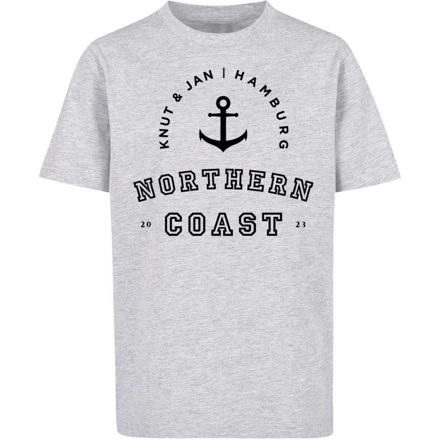 F4NT4STIC T-Shirt Northern Coast Knut & Jan Hamburg heather grey