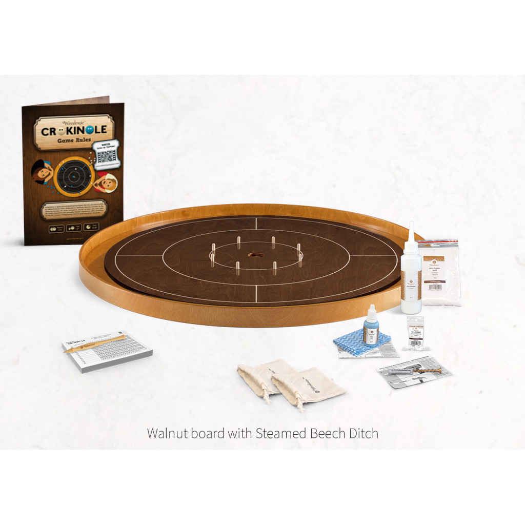 Woodestic Crokinole Tournament Set (Noyer - Hêtre vapeur)