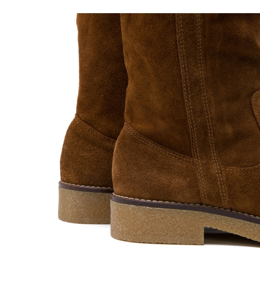 Botas de couro marrom Vanessa Porronet