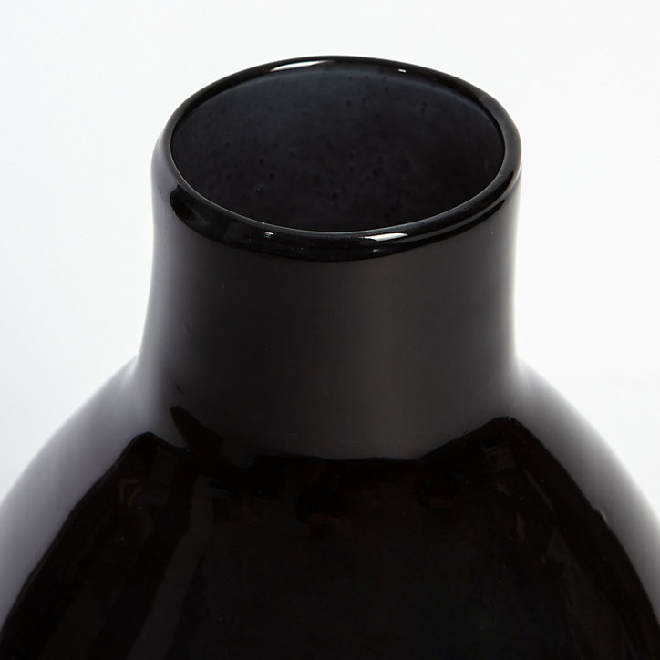 Vase décoratif en verre recyclé Noctis noir 10L - l.27 x H.42 x Ø27 cm
