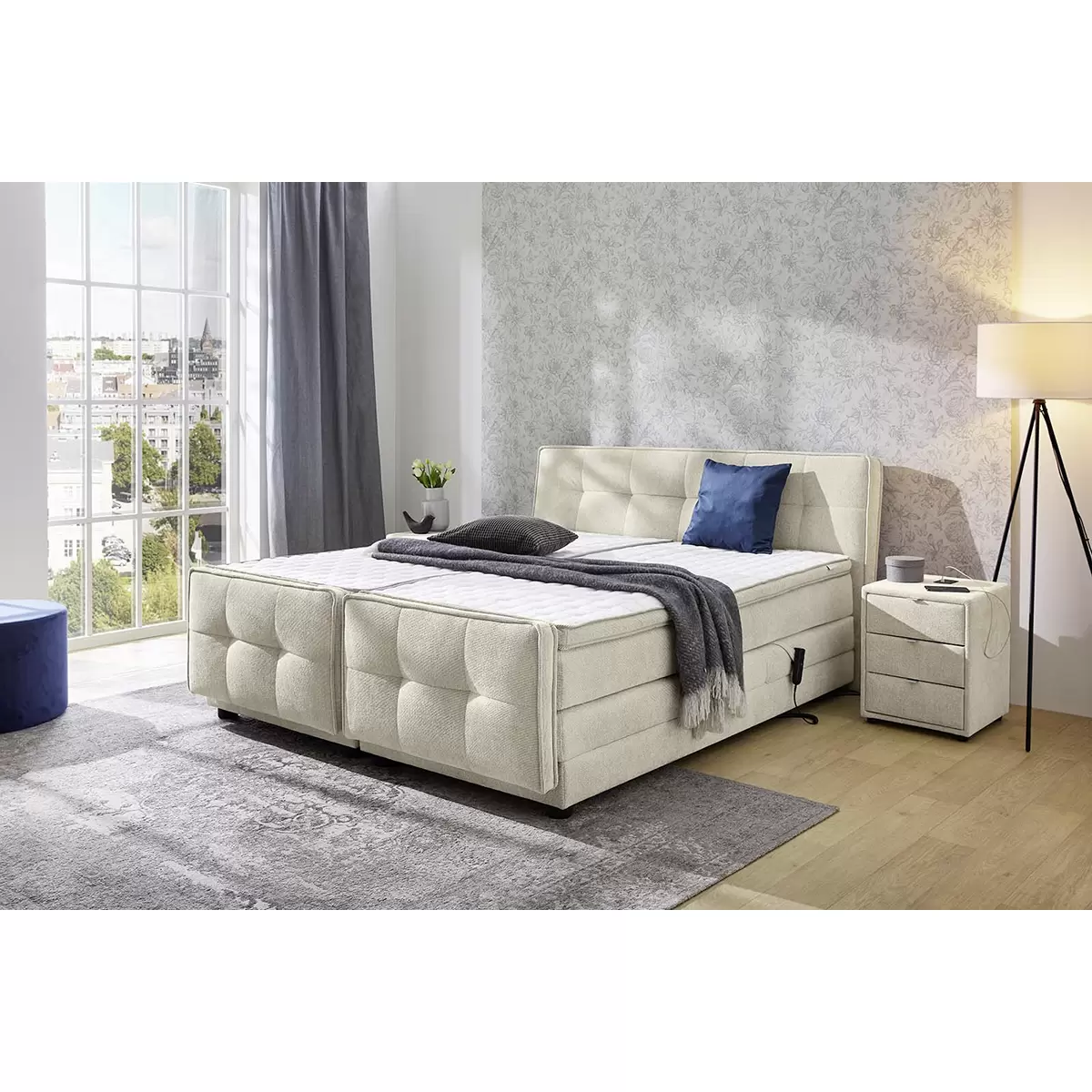 Boxspringbett Paulo 180x200 Beige