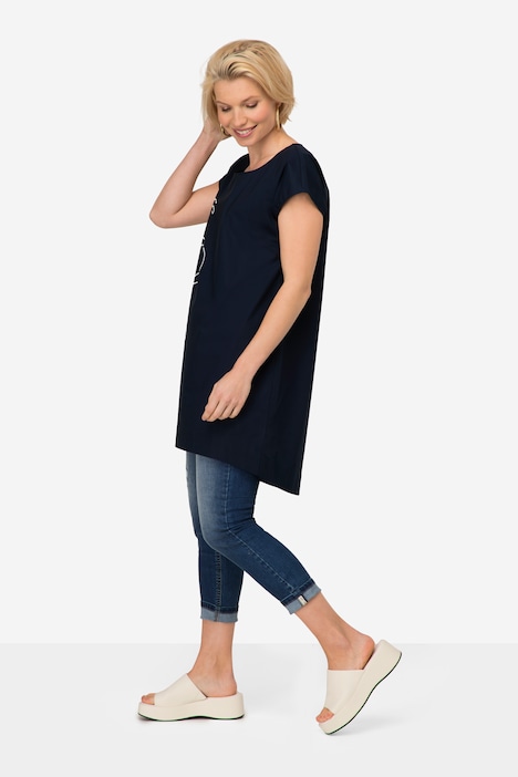 Kleid, Straight Fit, Rundhals, seitlicher Schriftzug Welle
