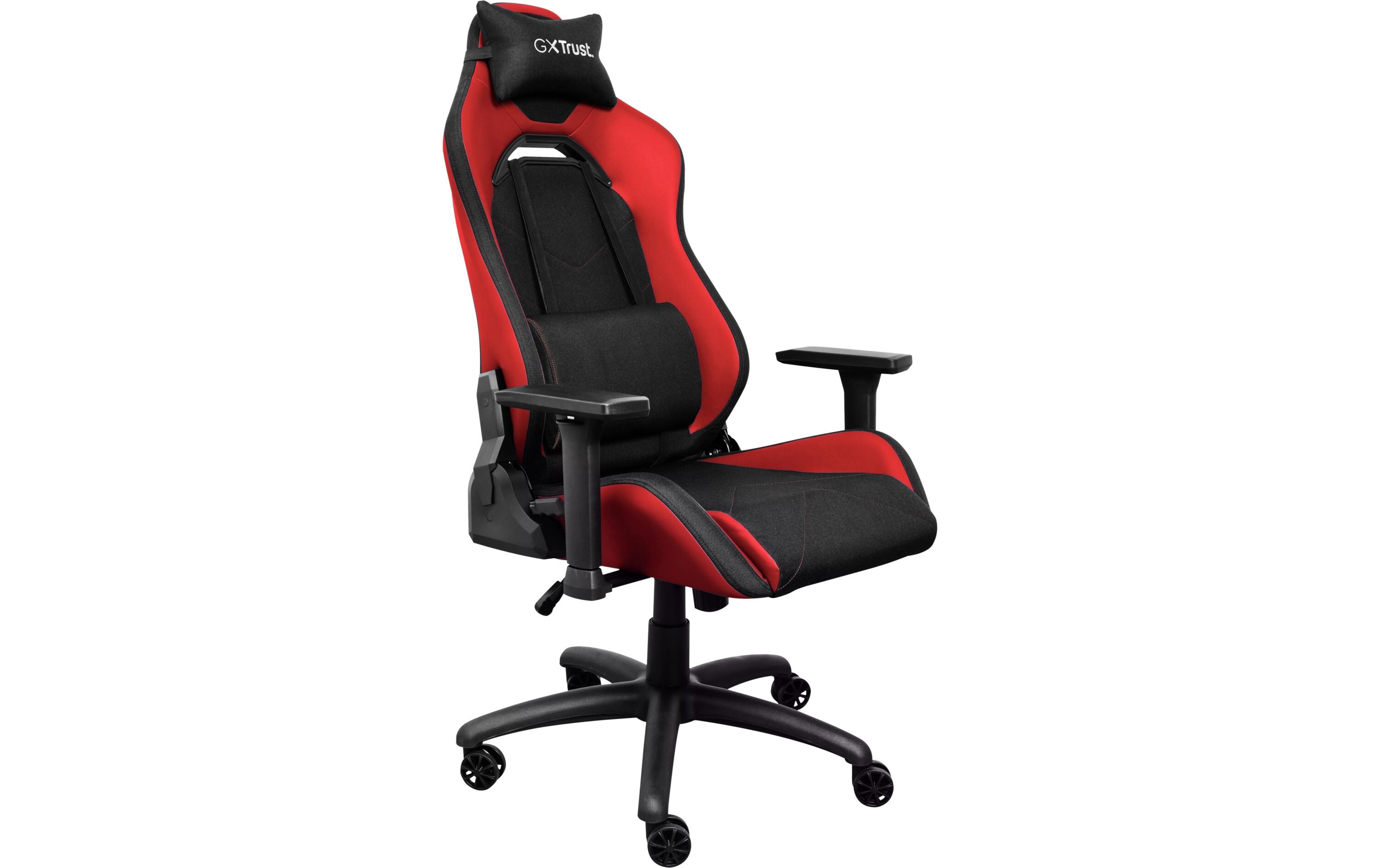 Gaming-Stuhl GXT 714 RUYA Rot/Schwarz<br>Komfortabler, vollständig einstellbarer Gaming-Stuhl, hergestellt aus recycelten Materialien