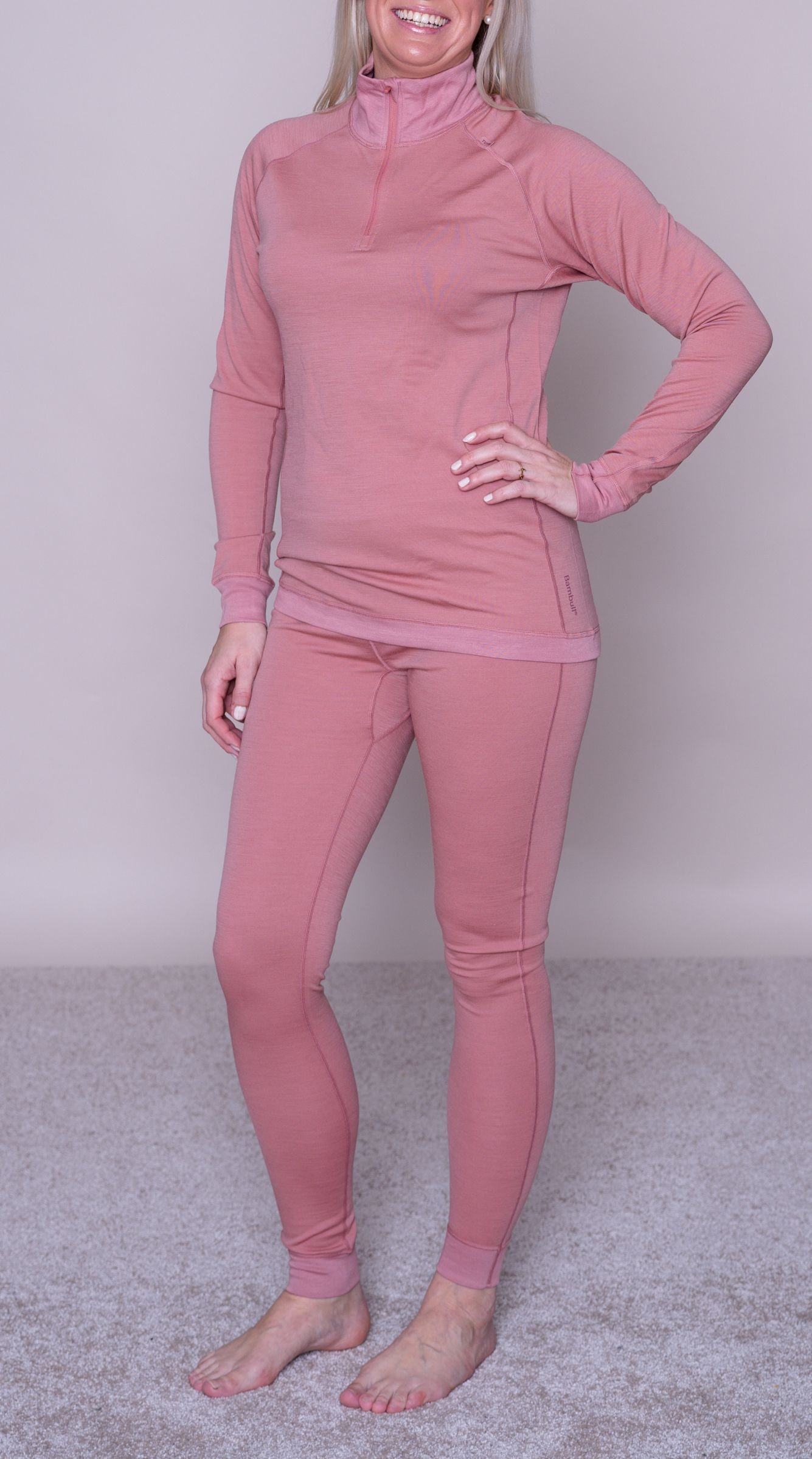 Tufte Bambull Half Zip, Dame<br>Deilig høyhalset genser i Bambus og merinoull!
